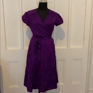 Calypso signature silk dupioni julia wrap dress